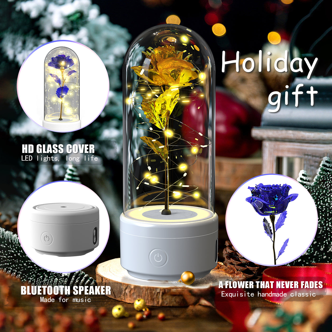 Aura Rose Max – LED Lamp and Bluetooth Speaker