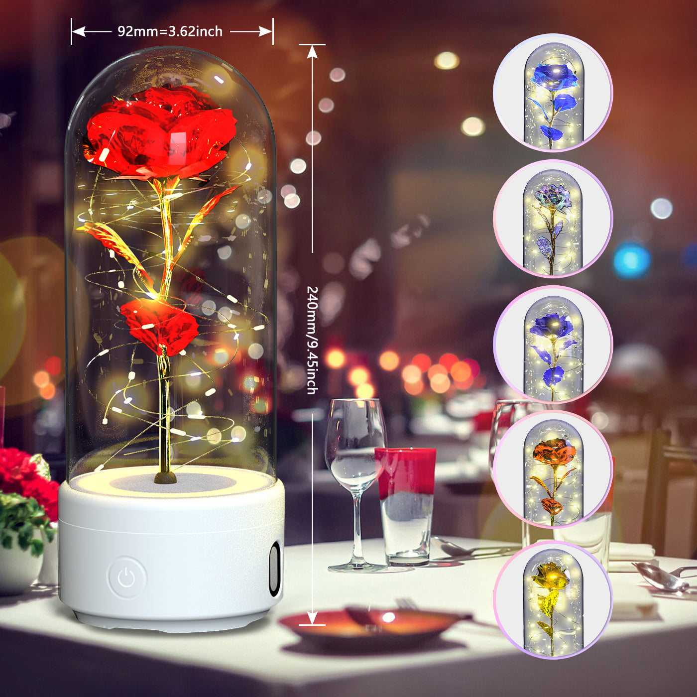 Aura Rose Max – LED Lamp and Bluetooth Speaker